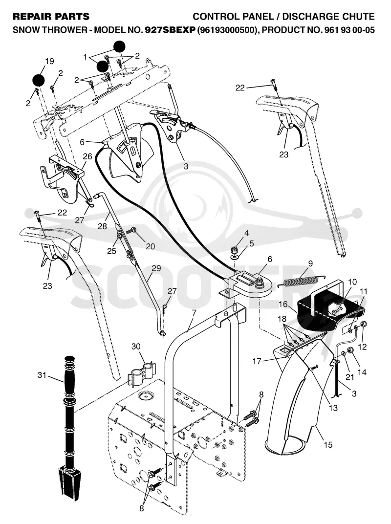 CONTROL PANEL & DISCHARGE CHUTE