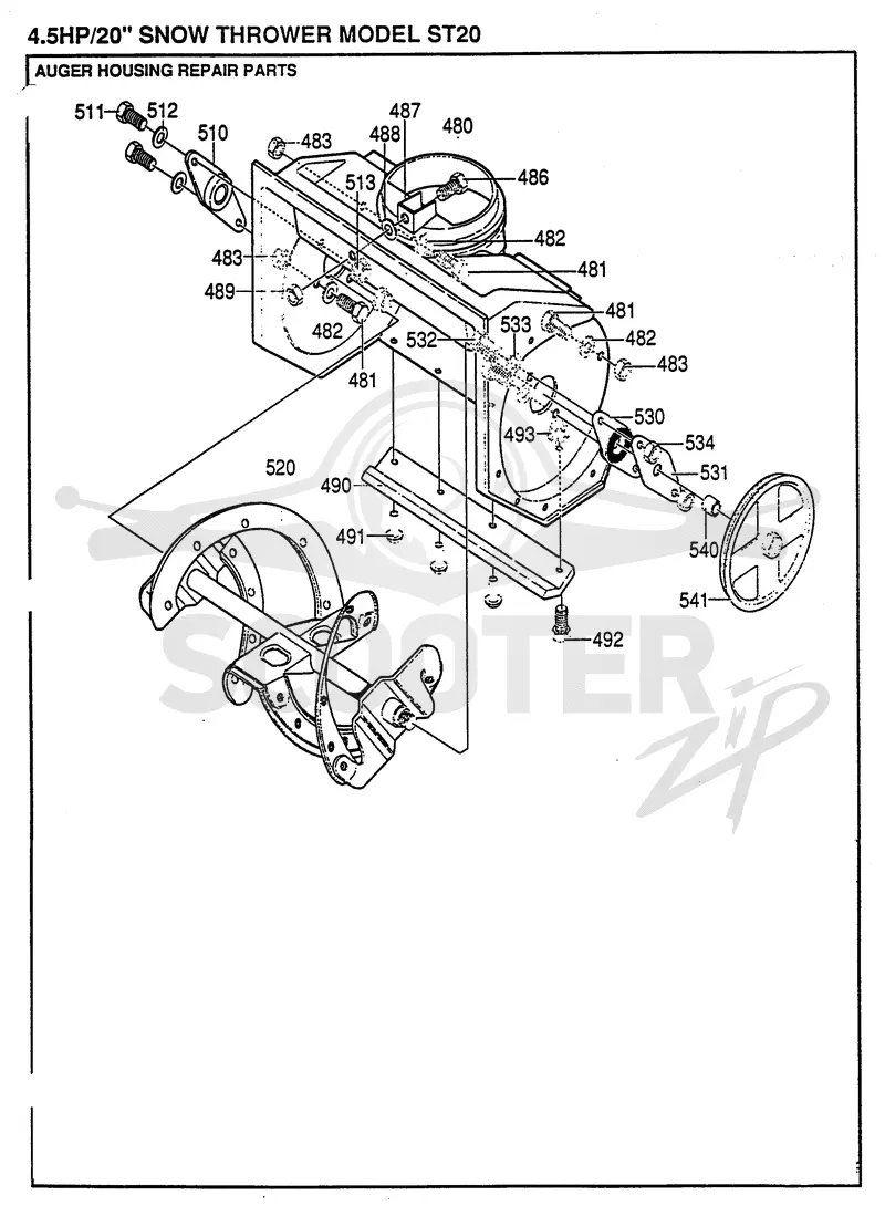 AUGER HOUSING & IMPELLER