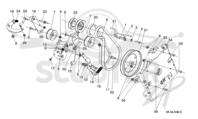 CHASSIS, ENGINE & PULLEYS