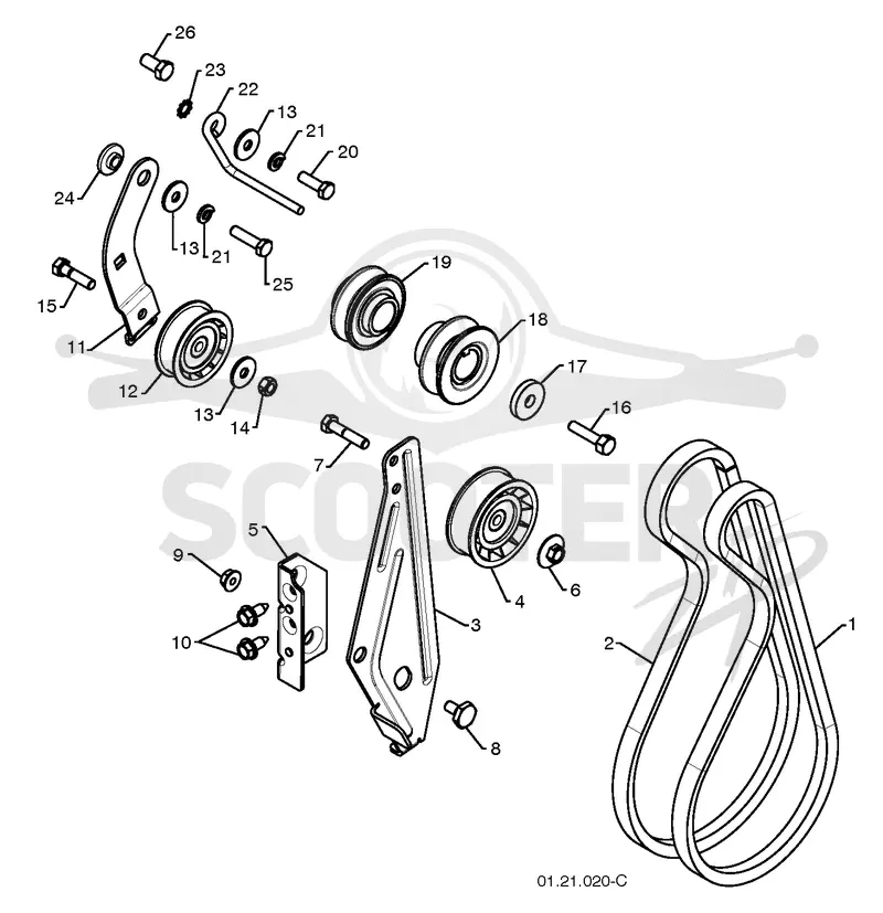 CHASSIS, ENGINE & PULLEYS