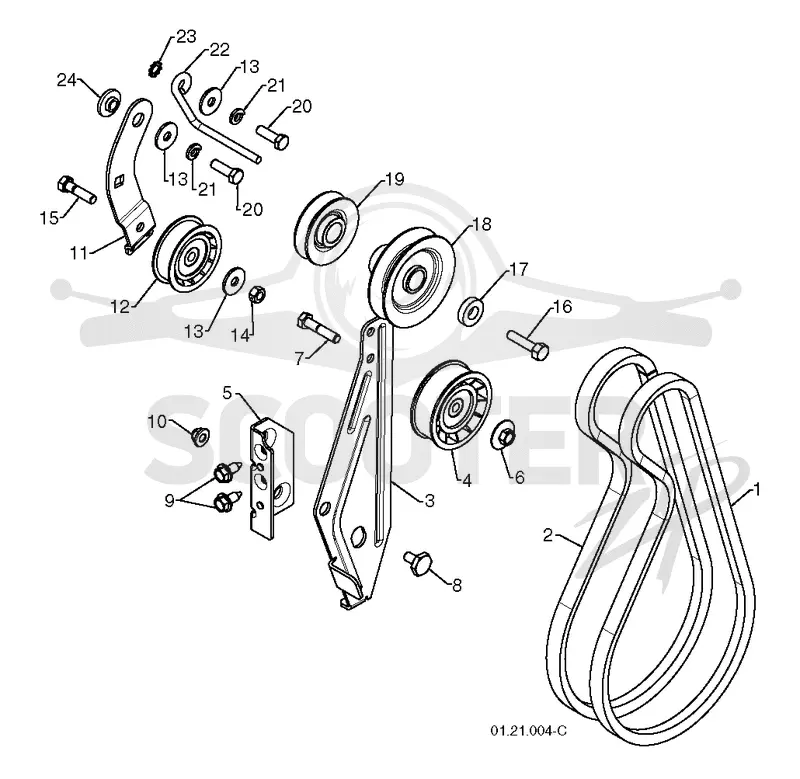 CHASSIS, ENGINE & PULLEYS