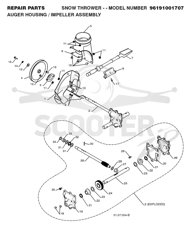 AUGER HOUSING & IMPELLER