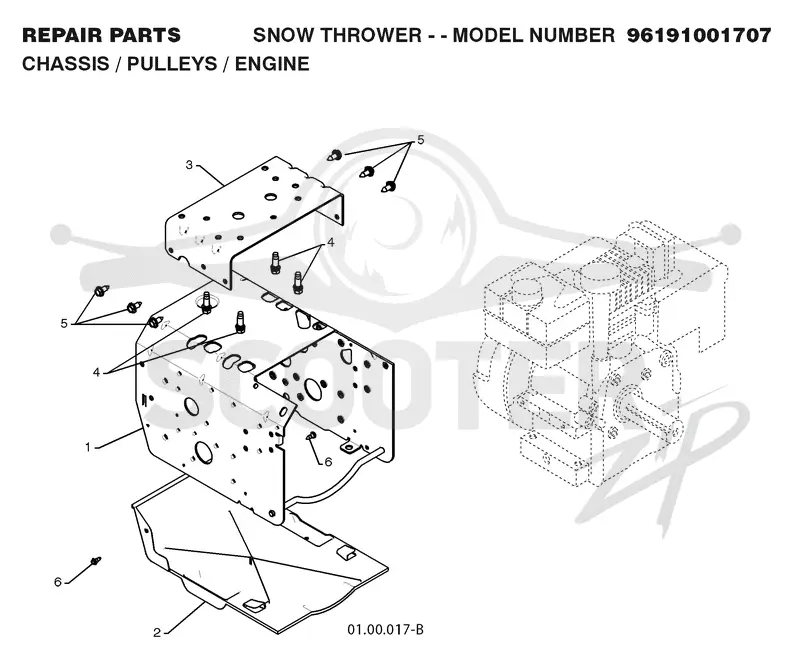 CHASSIS, ENGINE & PULLEYS