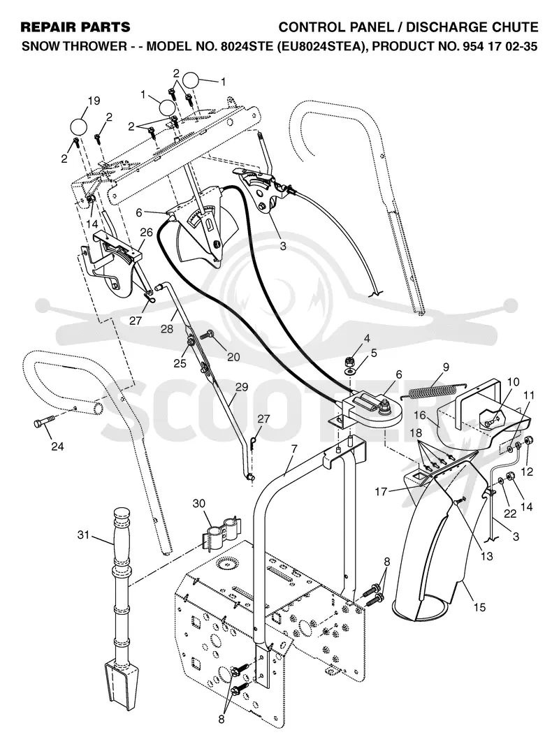 CONTROL PANEL & DISCHARGE CHUTE
