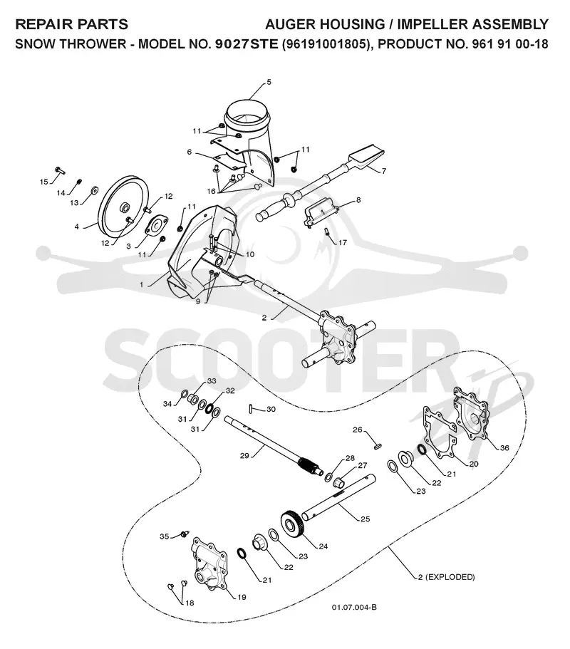 AUGER HOUSING & IMPELLER