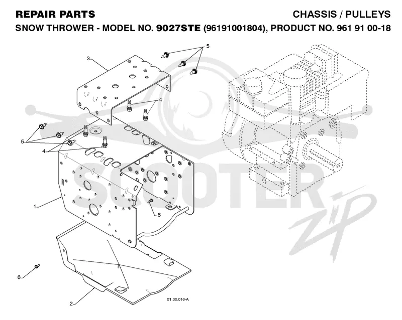 CHASSIS, ENGINE & PULLEYS