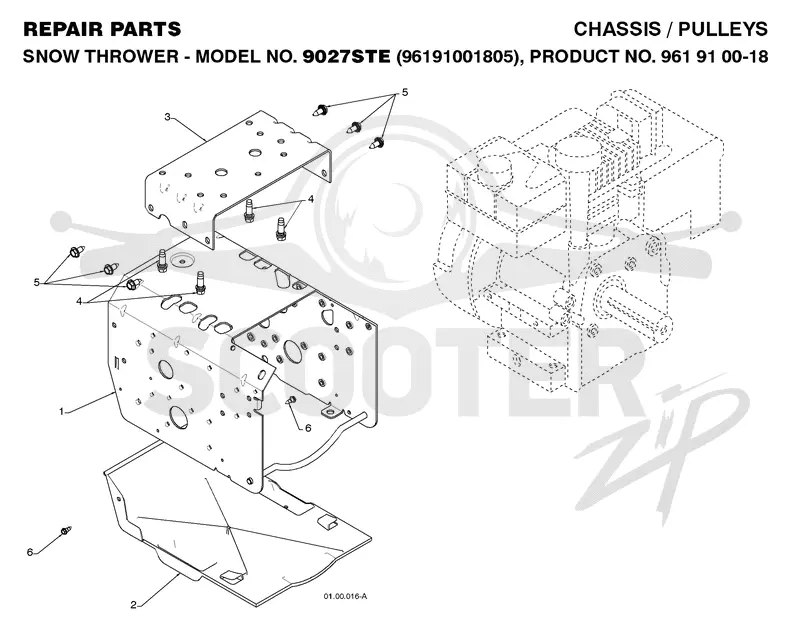 CHASSIS, ENGINE & PULLEYS
