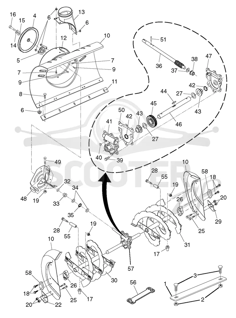 AUGER HOUSING & IMPELLER