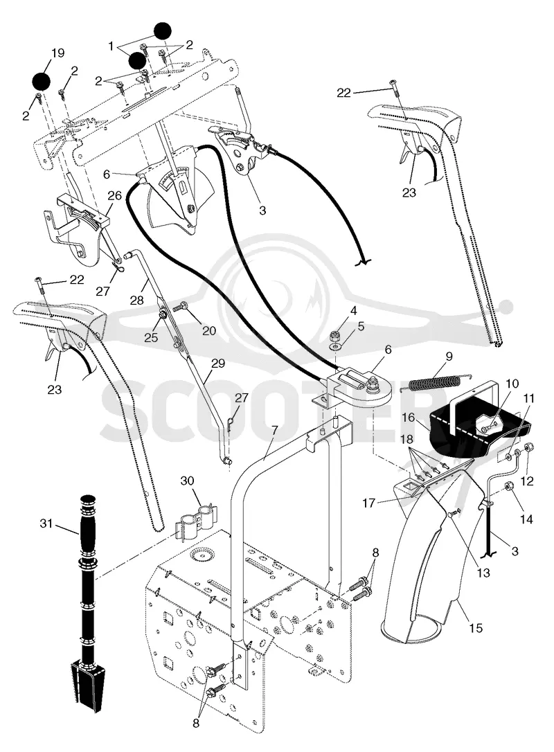 CONTROL PANEL & DISCHARGE CHUTE