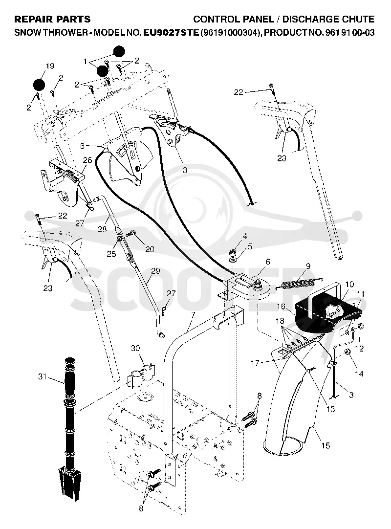 CONTROL PANEL & DISCHARGE CHUTE