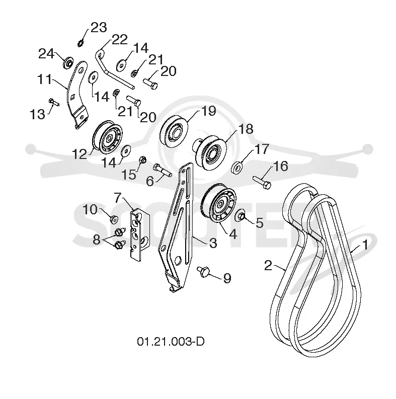 CHASSIS, ENGINE & PULLEYS