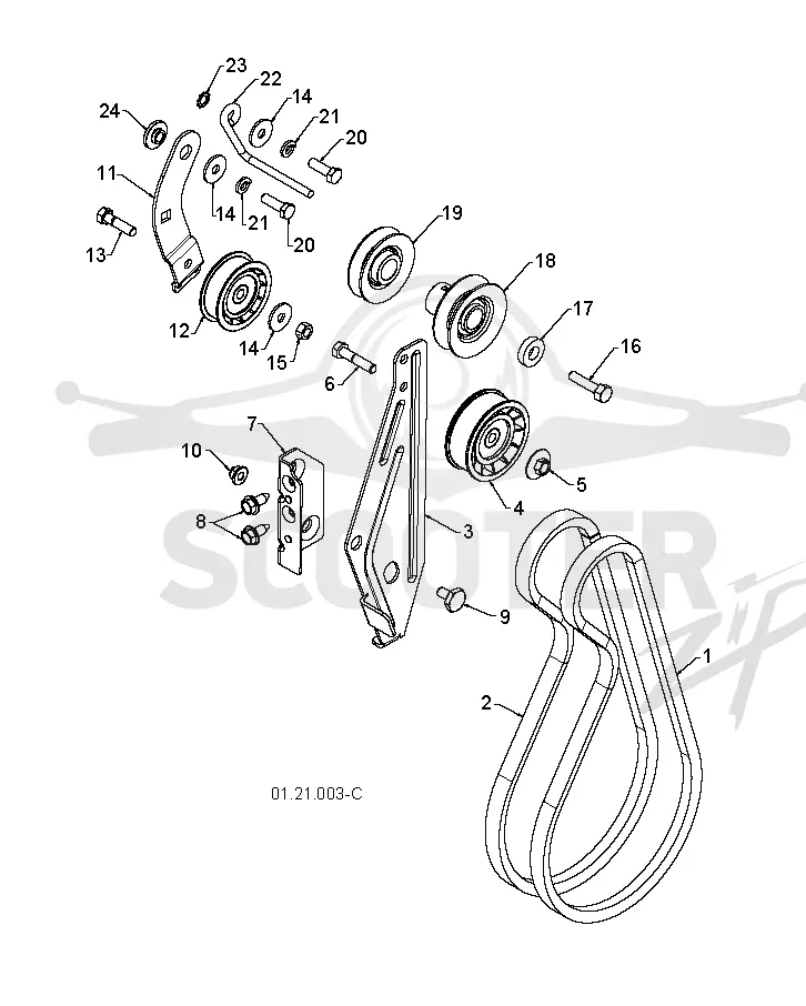 CHASSIS, ENGINE & PULLEYS