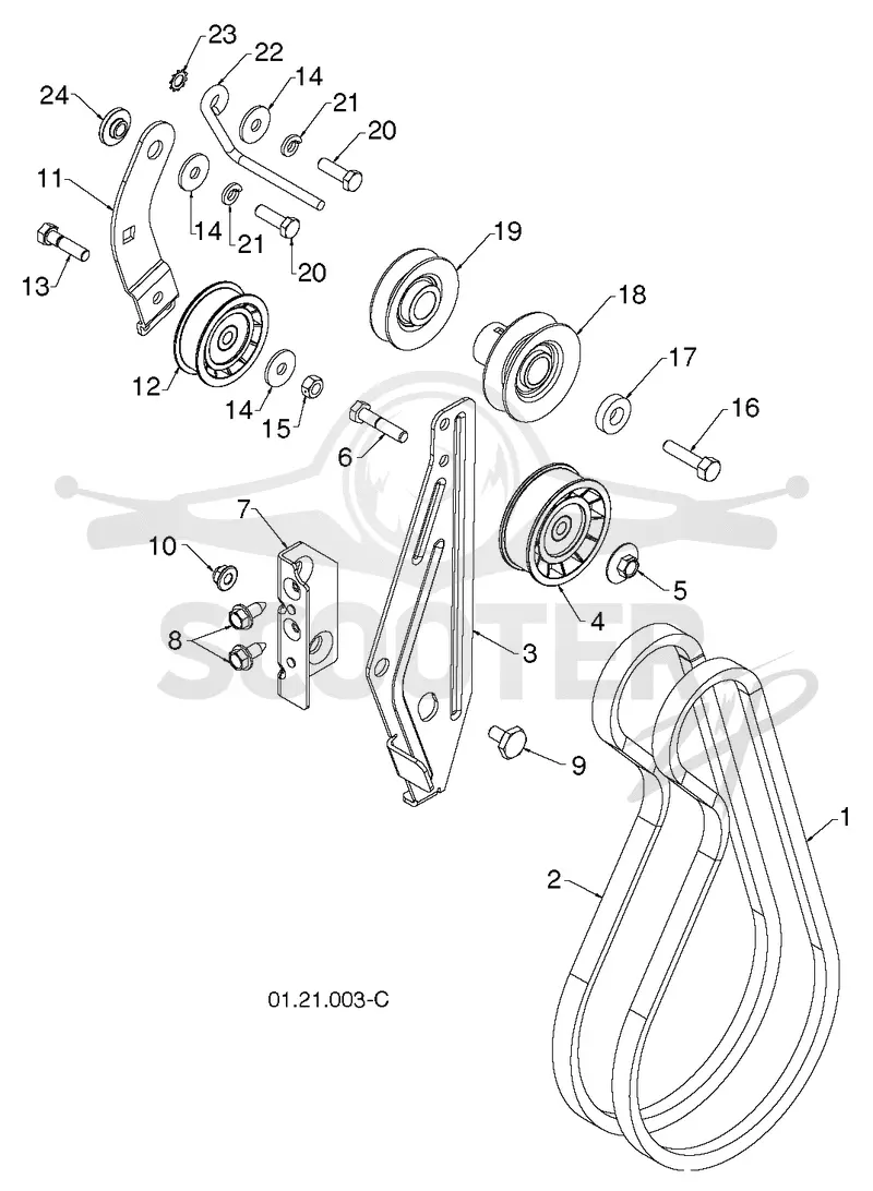 CHASSIS, ENGINE & PULLEYS