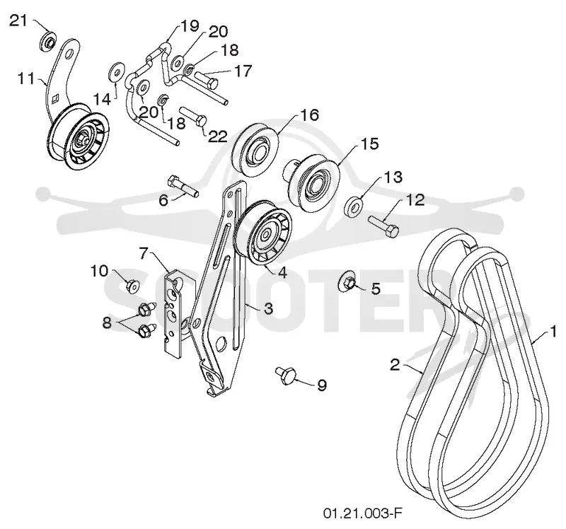 CHASSIS, ENGINE & PULLEYS