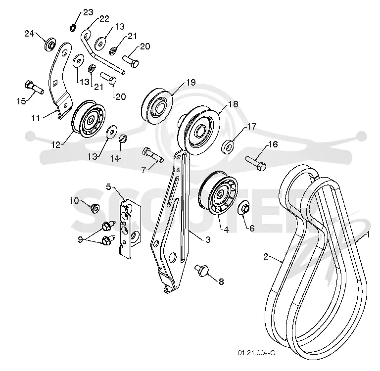CHASSIS, ENGINE & PULLEYS