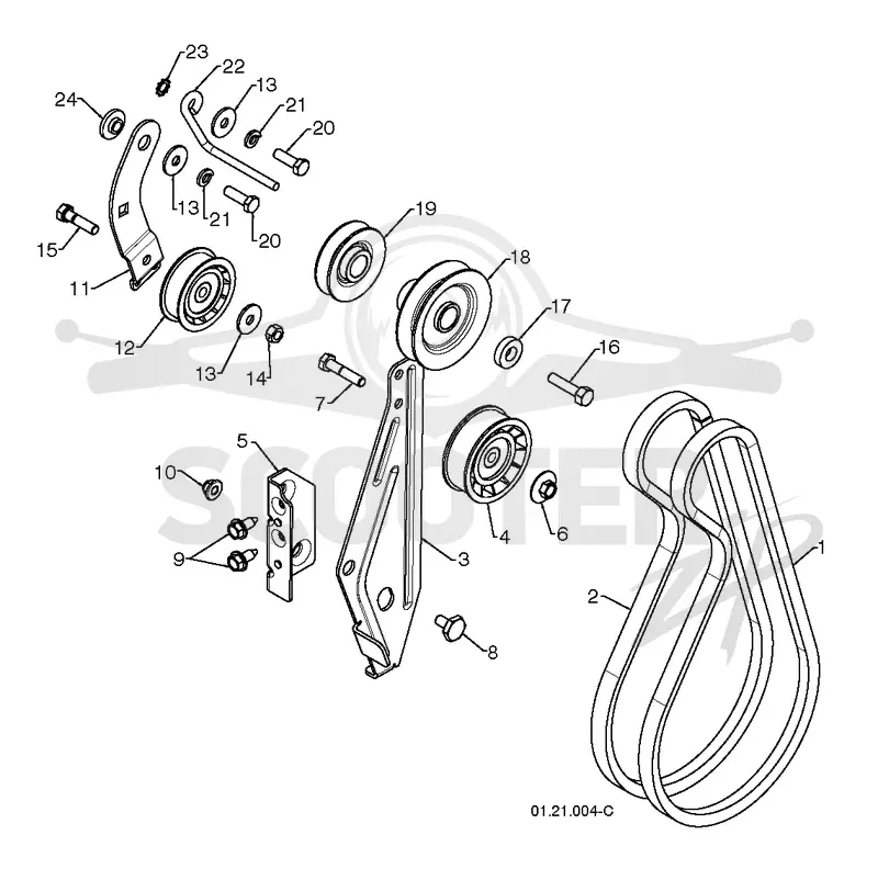 CHASSIS, ENGINE & PULLEYS