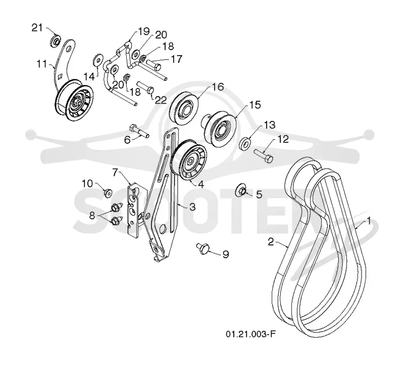 CHASSIS, ENGINE & PULLEYS