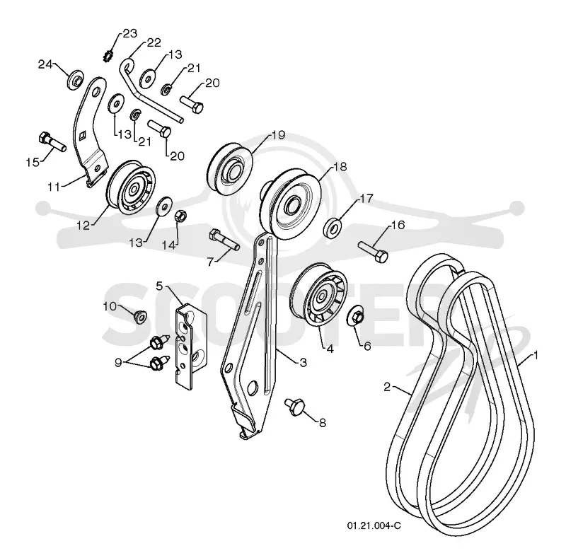CHASSIS, ENGINE & PULLEYS