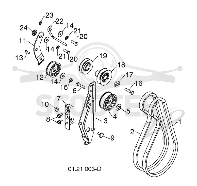 CHASSIS, ENGINE & PULLEYS