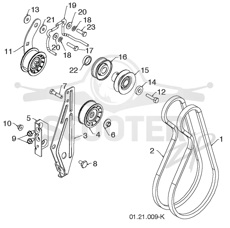 CHASSIS, ENGINE & PULLEYS