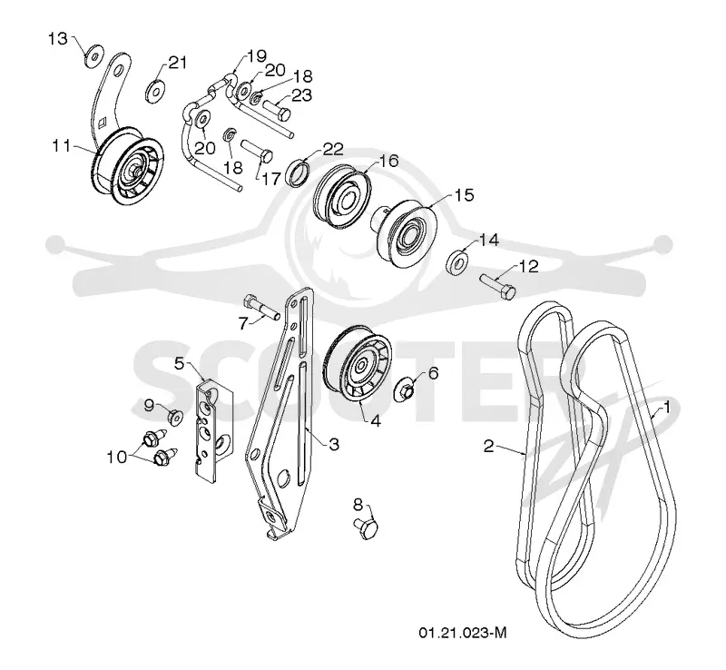 CHASSIS, ENGINE & PULLEYS A