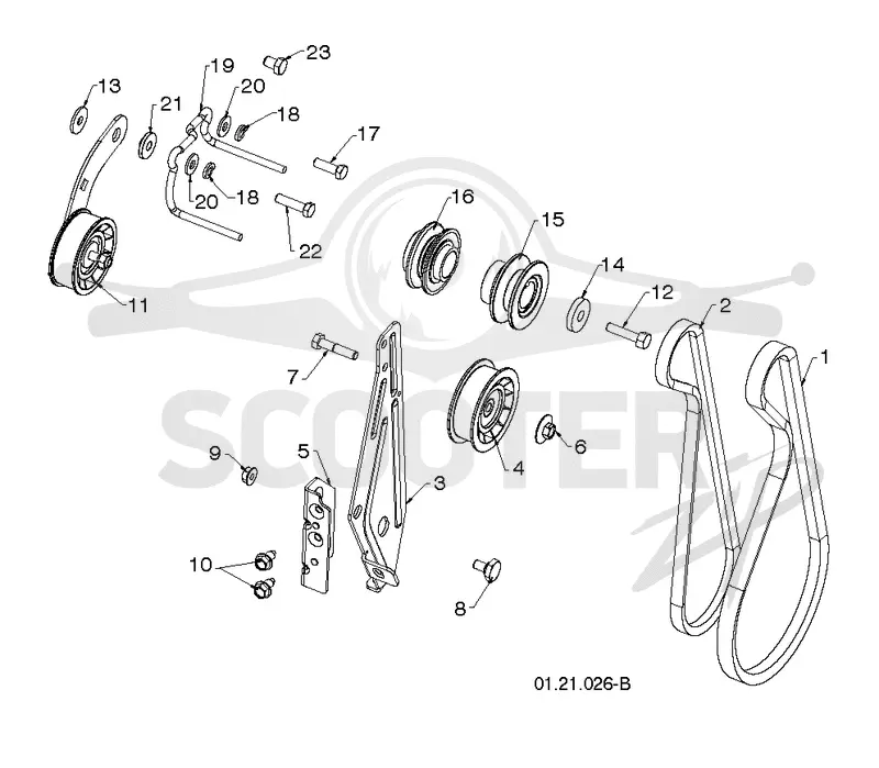 CHASSIS, ENGINE & PULLEYS