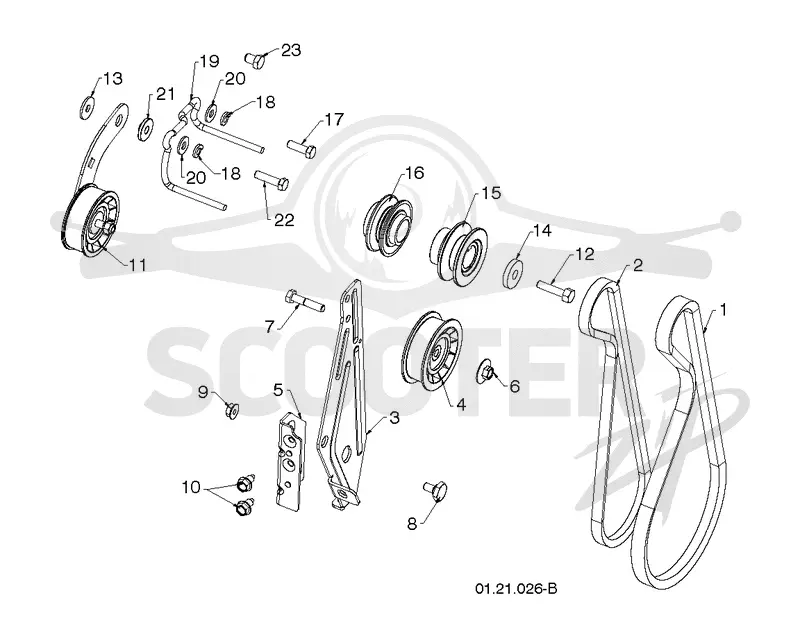 CHASSIS, ENGINE & PULLEYS