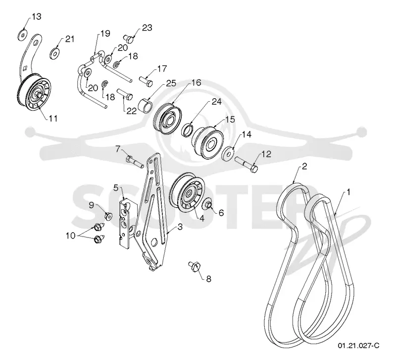 CHASSIS, ENGINE & PULLEYS