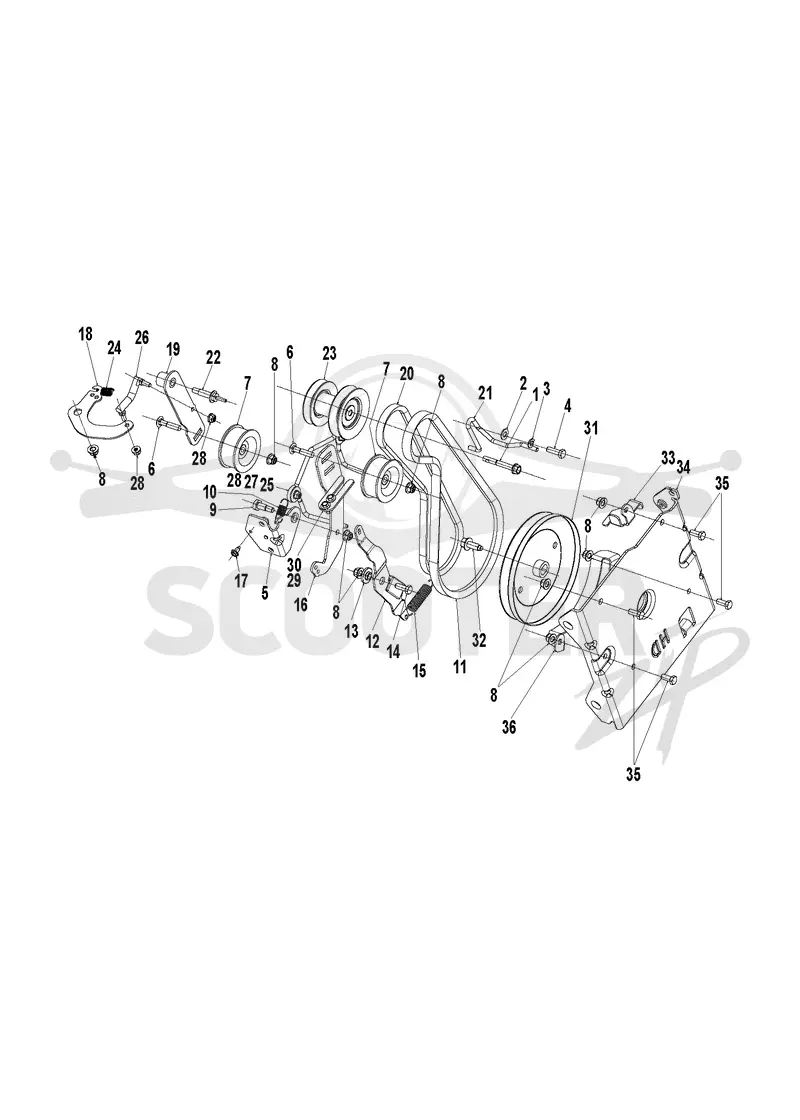 CHASSIS, ENGINE & PULLEYS