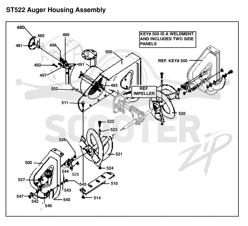AUGER HOUSING & IMPELLER