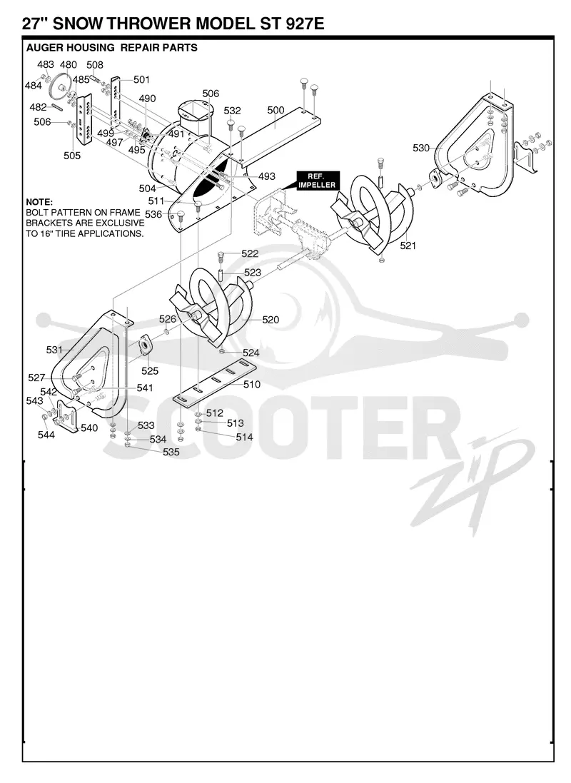 AUGER HOUSING & IMPELLER