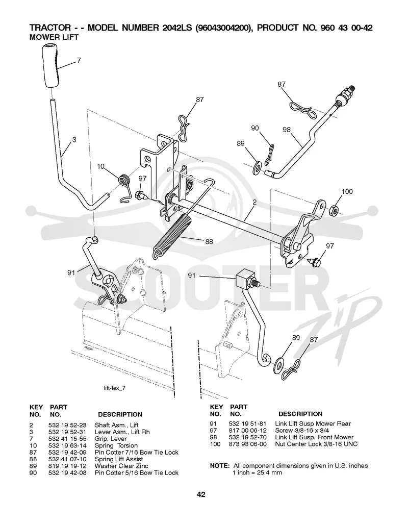 MOWER LIFT / DECK LIFT