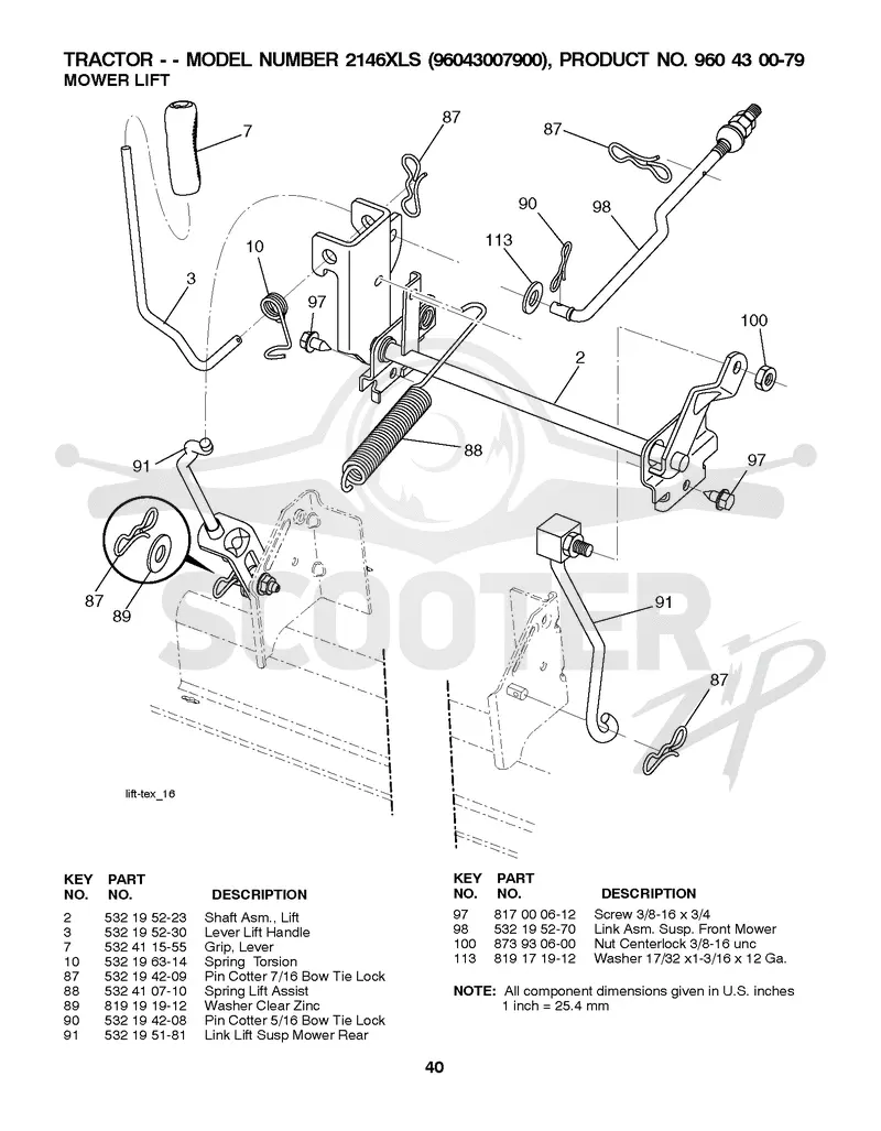 MOWER LIFT / DECK LIFT