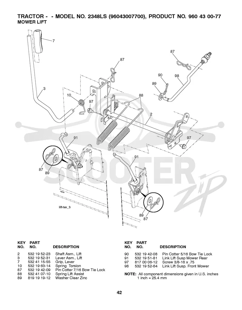 MOWER LIFT / DECK LIFT