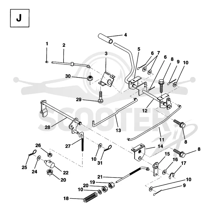 BRAKE / REAR MOWER LIFT
