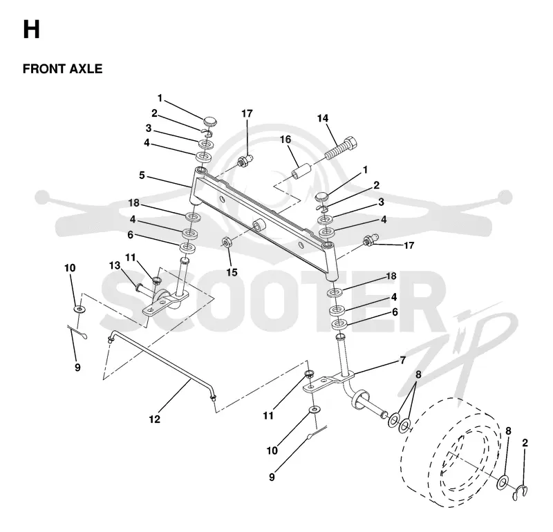 FRONT AXEL