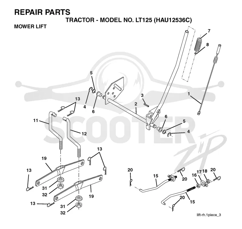 MOWER LIFT / DECK LIFT
