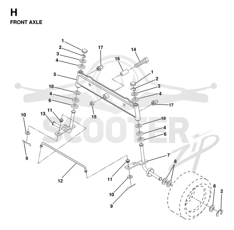 FRONT AXEL