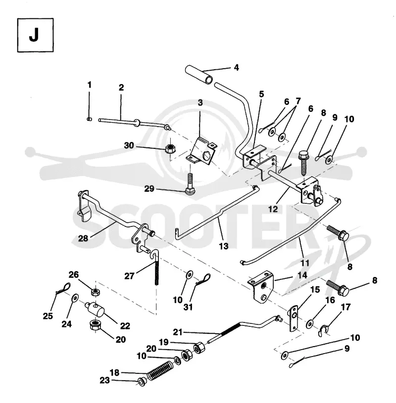 BRAKE / REAR MOWER LIFT