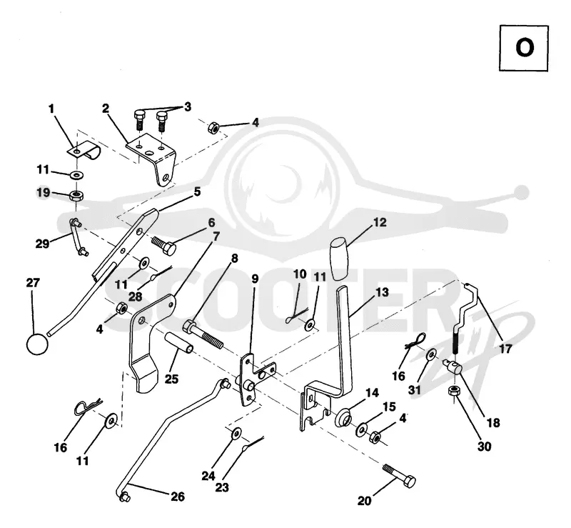 MOWER LIFT LEVER