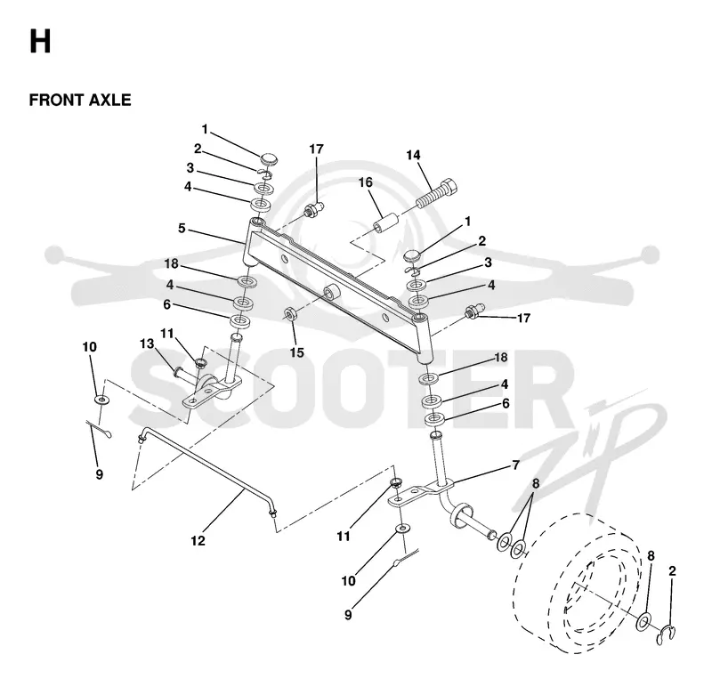 FRONT AXEL