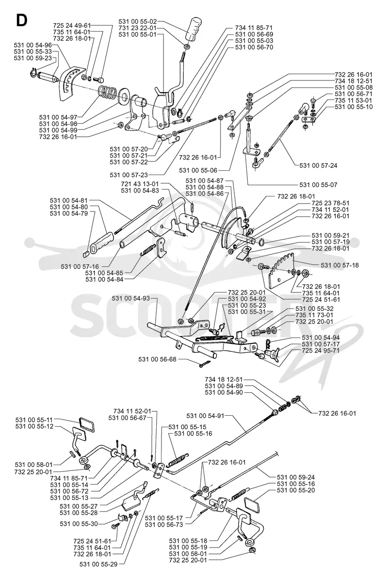BRAKE / REAR MOWER LIFT