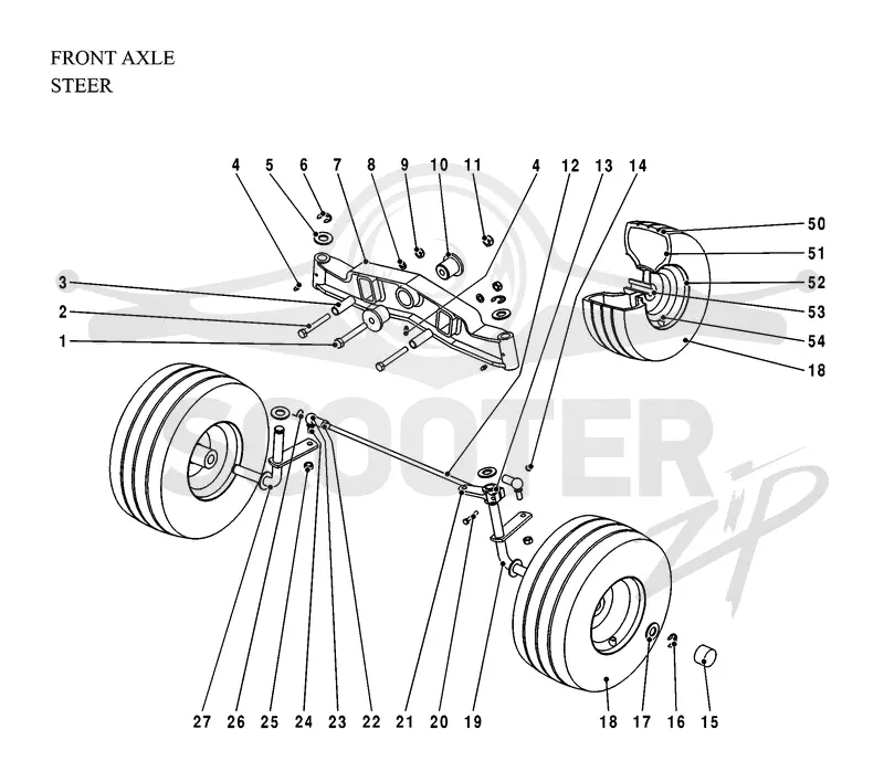 FRONT AXEL