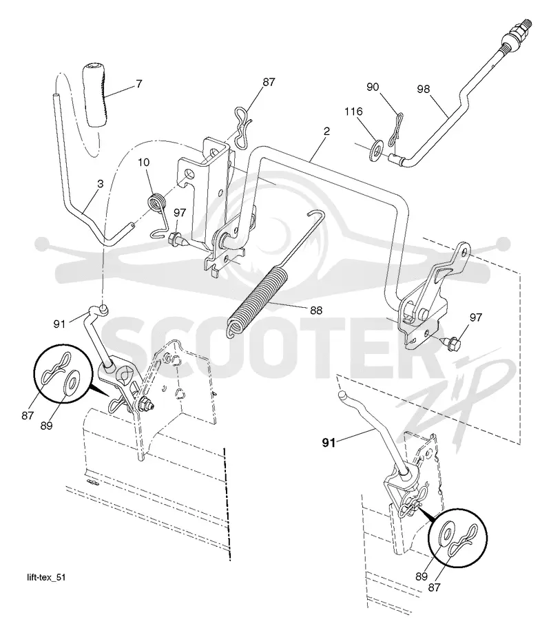 MOWER LIFT / DECK LIFT