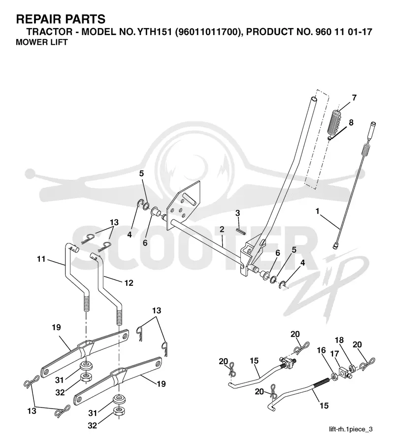 MOWER LIFT / DECK LIFT