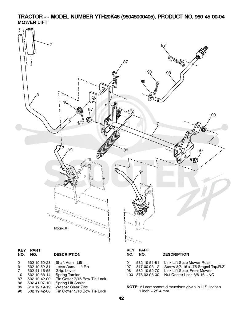 MOWER LIFT / DECK LIFT