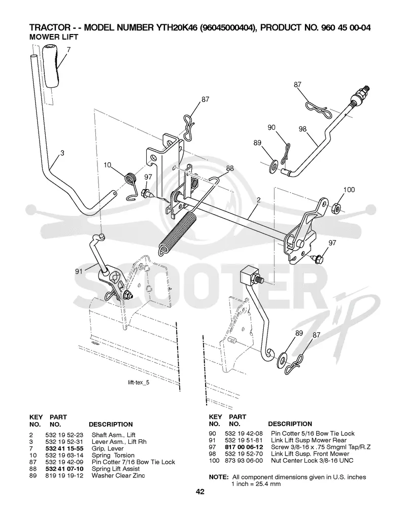 MOWER LIFT / DECK LIFT