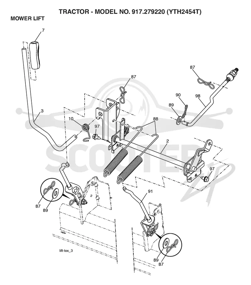 MOWER LIFT / DECK LIFT