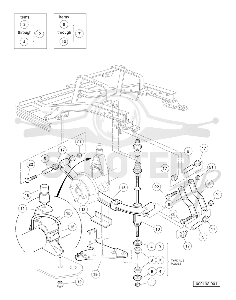 REAR SUSPENSION - VEHICLES WITH TWO-WHEEL BRAKES