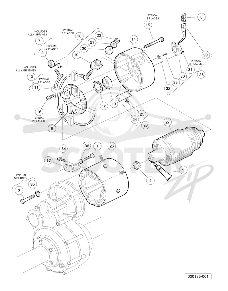 MOTOR (MODEL EJ4-4001) - ELECTRIC VEHICLE